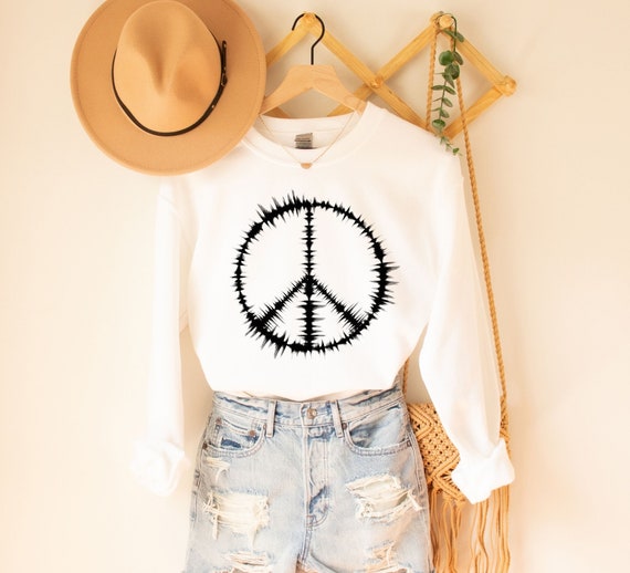 Peace Sign Pullover Boho Shirt Festival Clothes Hippie | Etsy