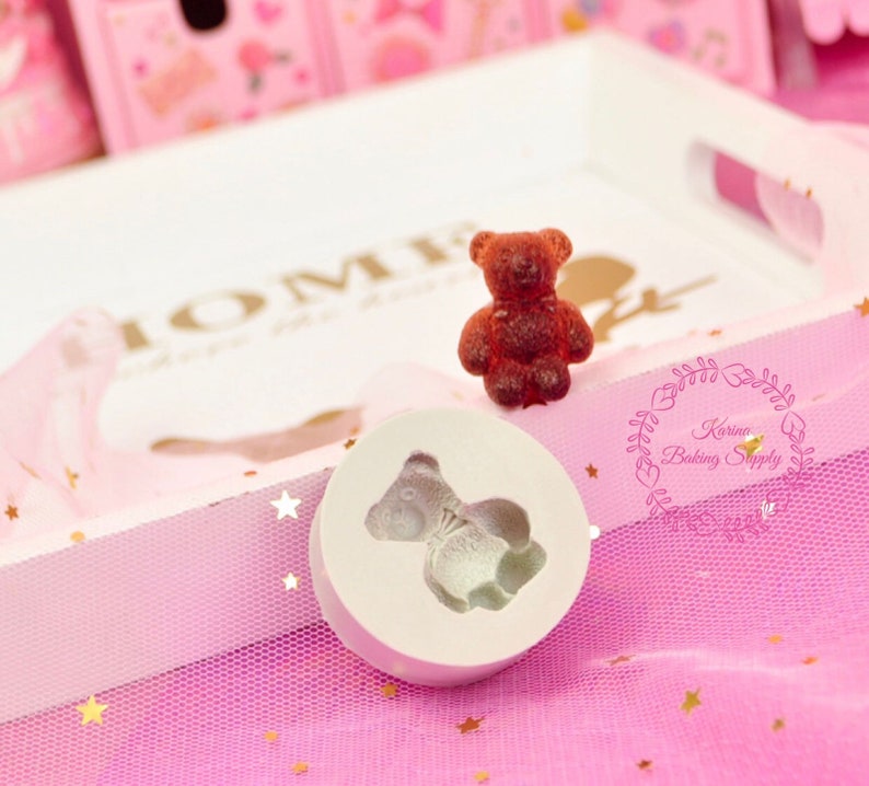 Teddy bear silicone mold fondant cake mold chocolate mould Gum paste mould Clay Resin