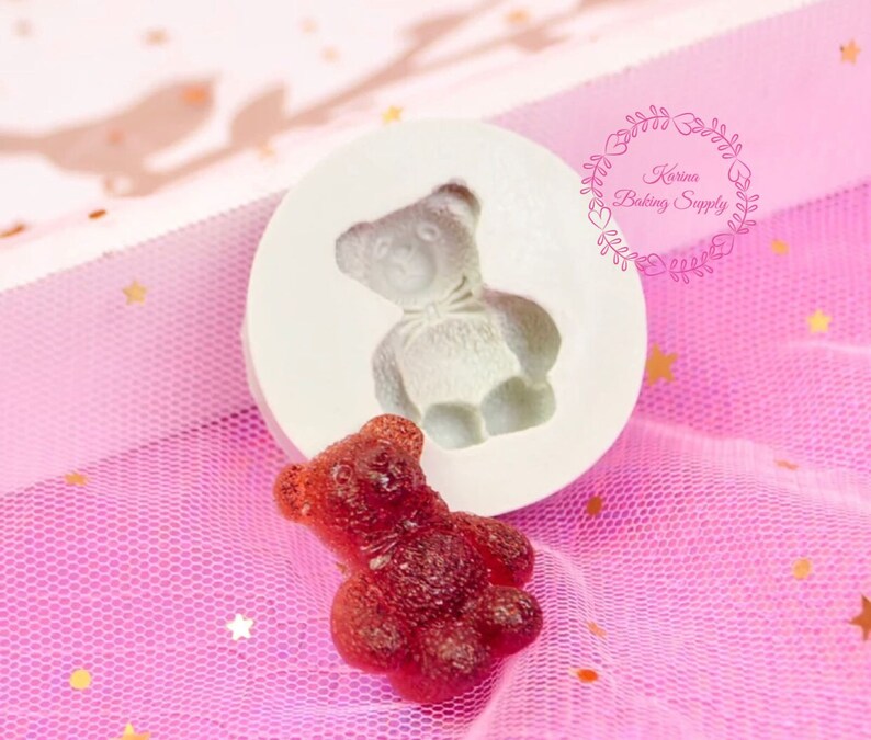 Teddy bear silicone mold fondant cake mold chocolate mould Gum paste mould Clay Resin