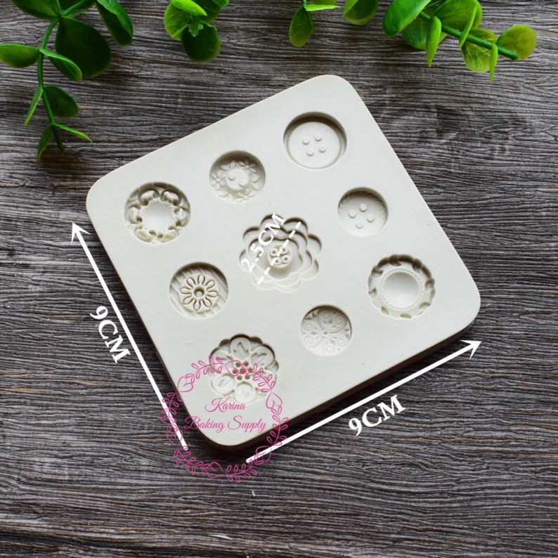 silicone mold silicone mould fondant mold Button shaped mold chocolate mold gum paste mold