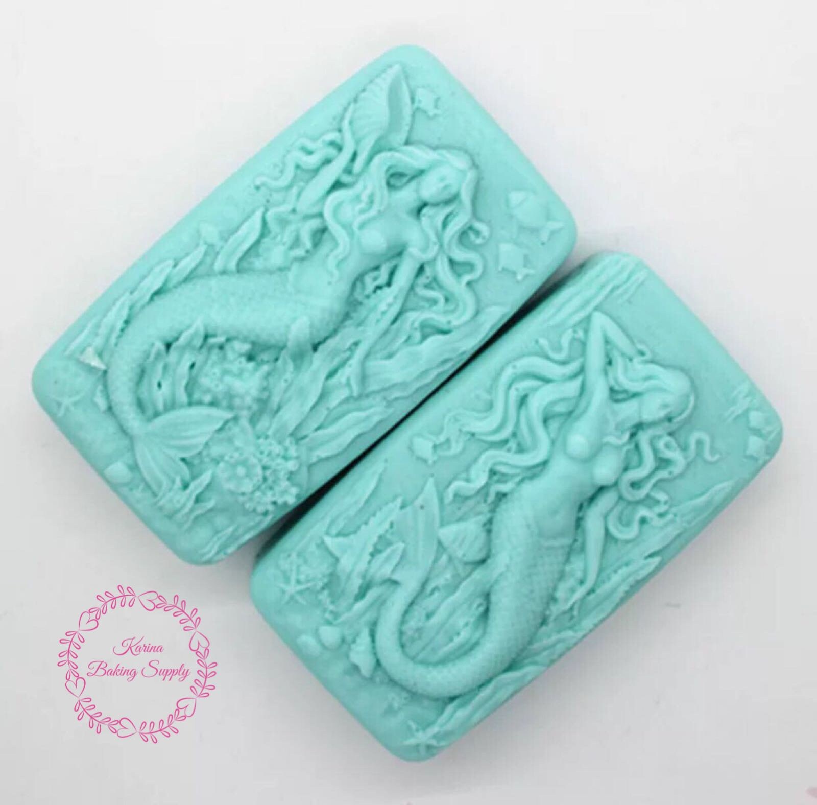 Mermaid mold Mermaid Silicone mold Mermaid soap mold Etsy