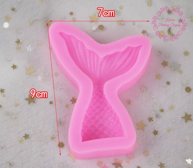 Mermaid cake fondant candle soap silicone mold sugarcraft baking