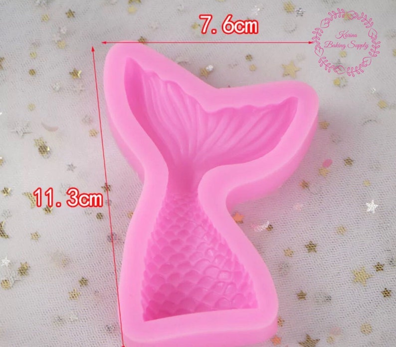 Mermaid cake fondant candle soap silicone mold sugarcraft baking