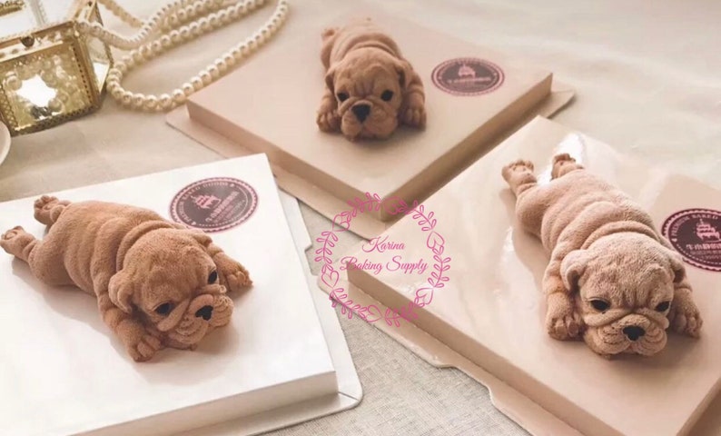 silicon mold cake mold silicone mold soap mold chocolate mold a* 3D bulldog mold 3D puppy mold cake mold silicone mould