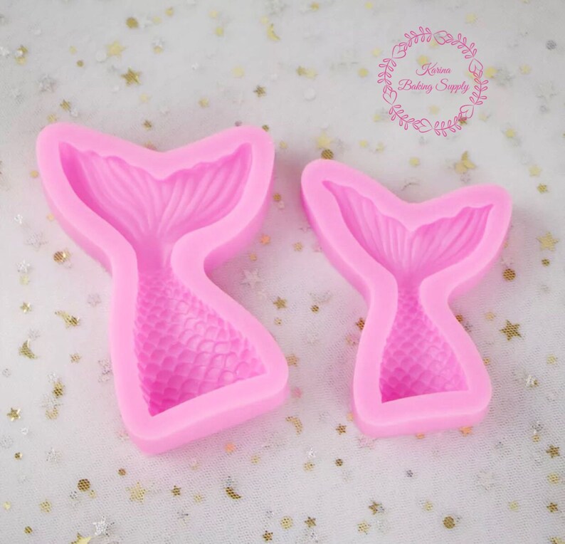 Mermaid cake fondant candle soap silicone mold sugarcraft baking