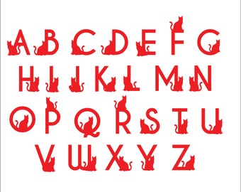 cat font svg, cats font, alphabet font, alphabet, letters, svg, png, dxf font, file for cricricut