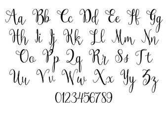 hand written font, script font svg, monogram frame, alphabet font, alphabet, letters, svg, png, dxf font, file for cricricut