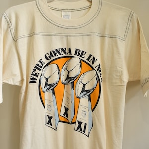 Vintage 1970s Deadstock RARE Super Bowl Athletic Sports Tee Shirt // NFL Pittsburgh Steelers Football 1974 1975 1976 Champions // Small