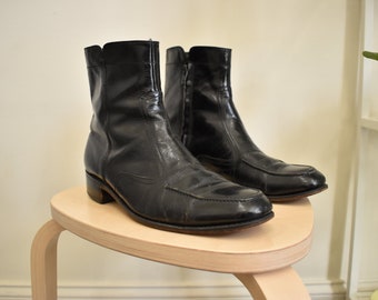 black beatle boots