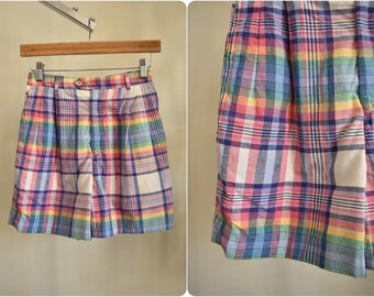 Madras Plaid Shorts | Etsy