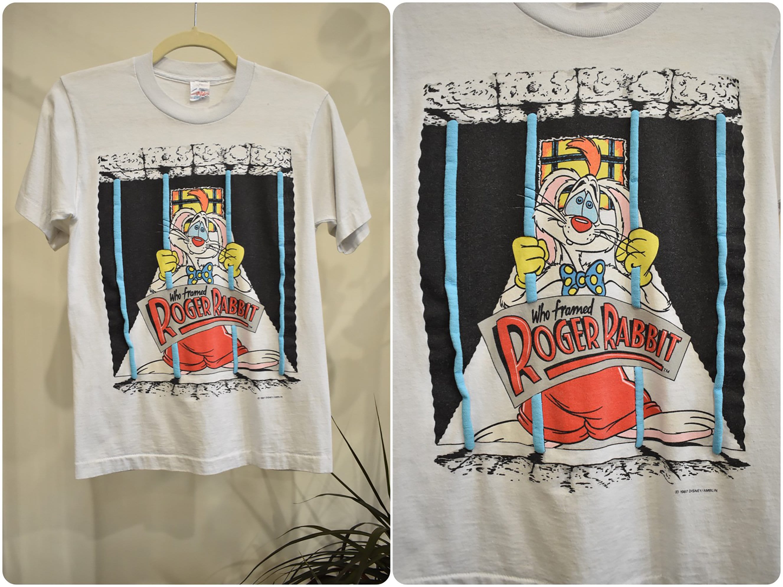 Vintage 1980s Who Framed Roger Rabbit Graphic Tee // 3D Funny ...