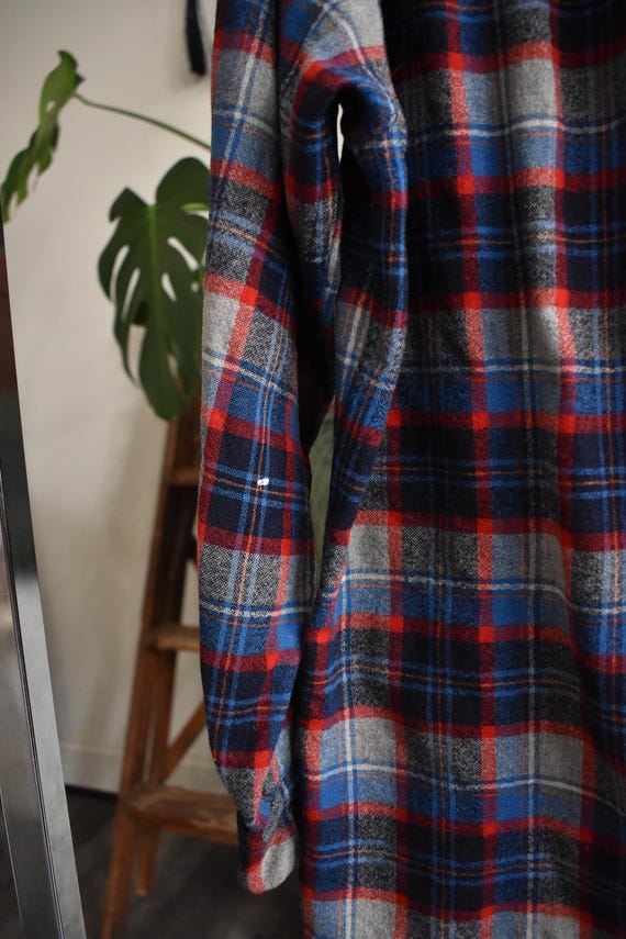 60s 70s Thrashed Loop Collar Pendleton Wool Board… - image 8