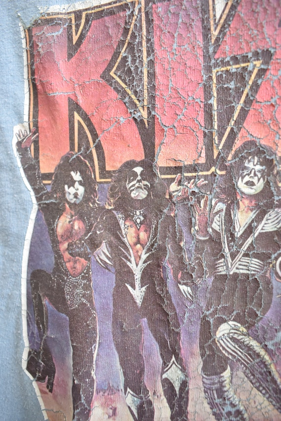 KISS - Album Destroyer - T-Shirt Nera Solida Da Uomo A Maniche