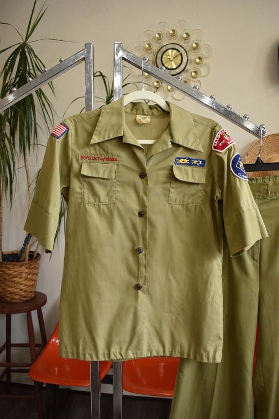 Vintage 1970s Boy Scouts Uniform // Wide Leg Bell… - image 4