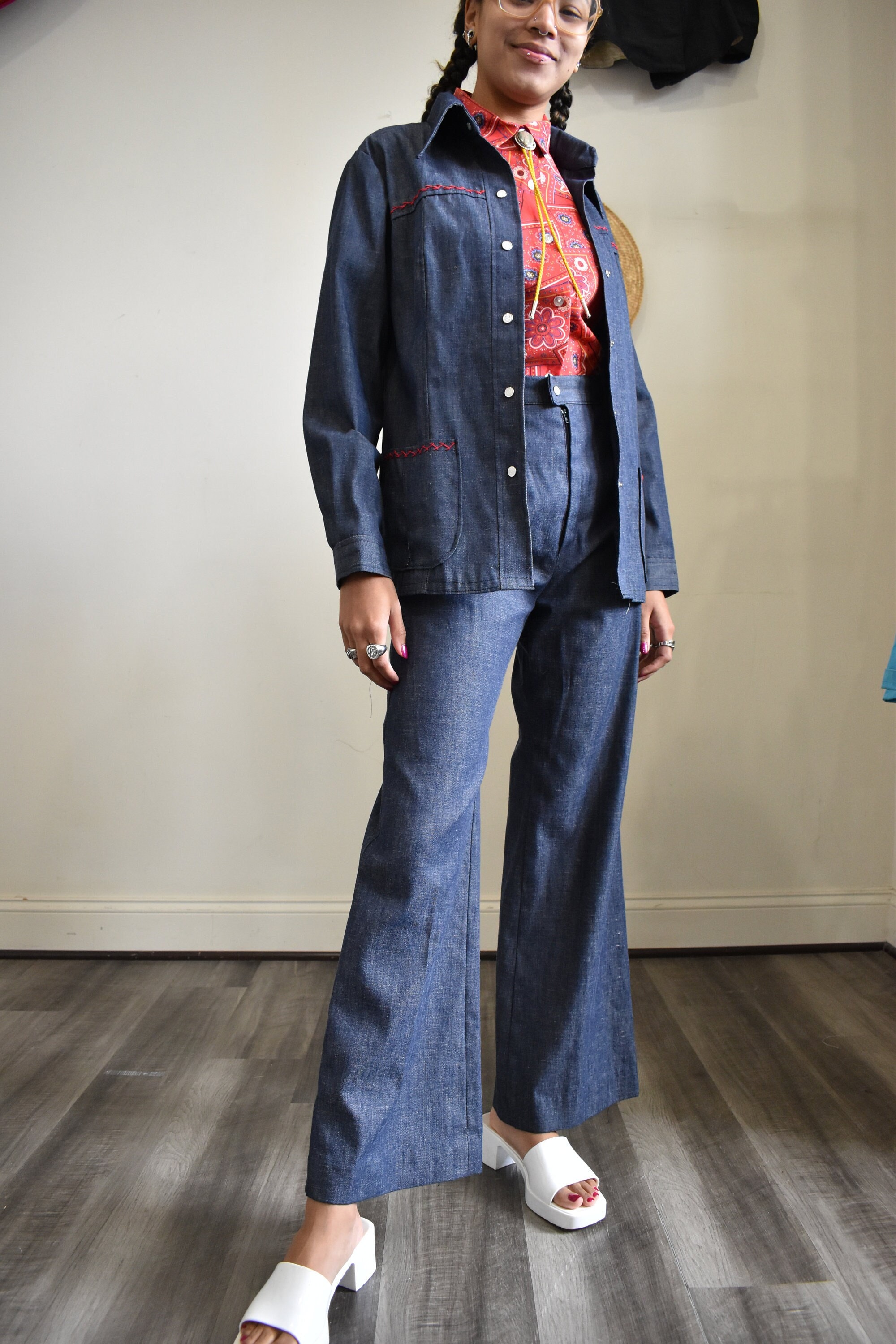70s RED SNAP デニム ペインターパンツ ビンテージ 古着 70's RED SNAP デニム ブッシュパンツ | 古着屋mellow Staff Blog