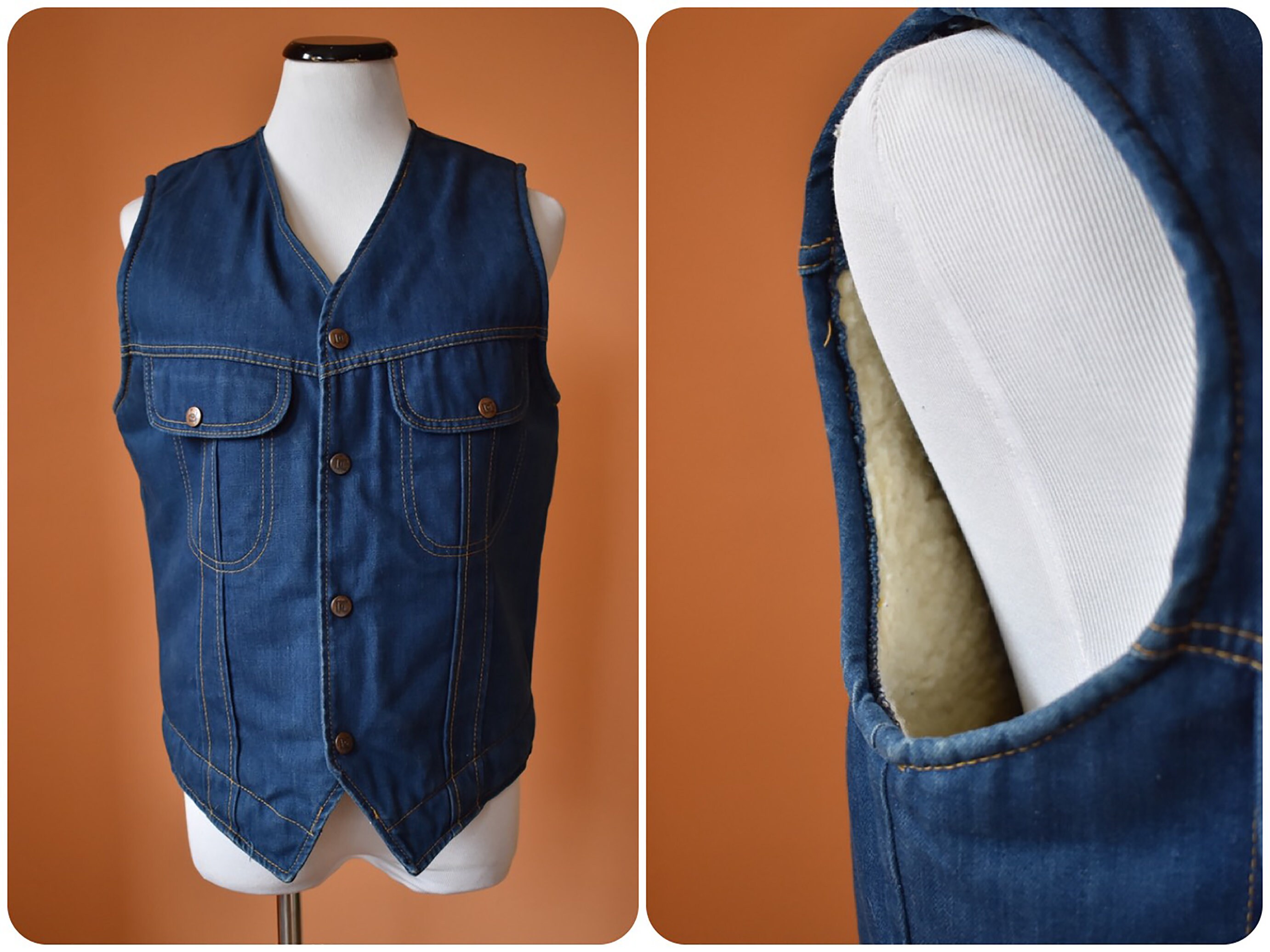 70s Shearling Lined Deecee Western 