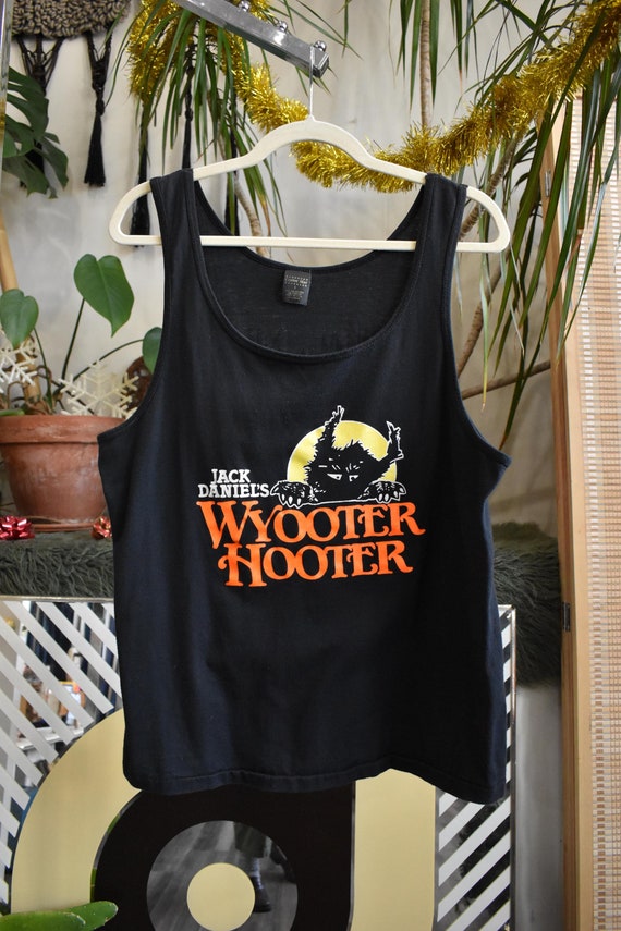 80s 90s Jack Daniels Halloween Wyooter Hooter Tank Top Single Stitch //  Whiskey Alcohol Party Ad Promo Tshirt Black \u0026 Orange Muscle Tank LRG - Etsy