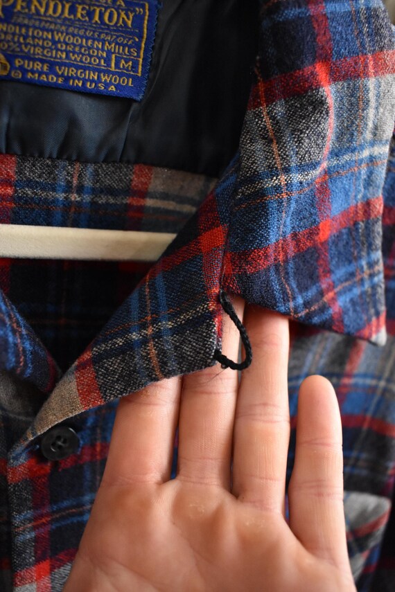 60s 70s Thrashed Loop Collar Pendleton Wool Board… - image 6