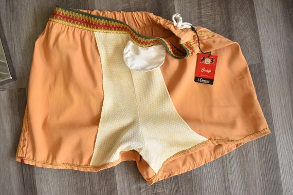 Vintage 50s 60s Deadstock Campus Swim Shorts // M… - image 8