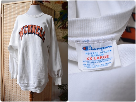 1980s Champion Reverse Weave Pullover Heavy Weight Sweatshirt 80s Sporty Athletic Preppy College Sweater Bucknell XL XXL Etsy Norway