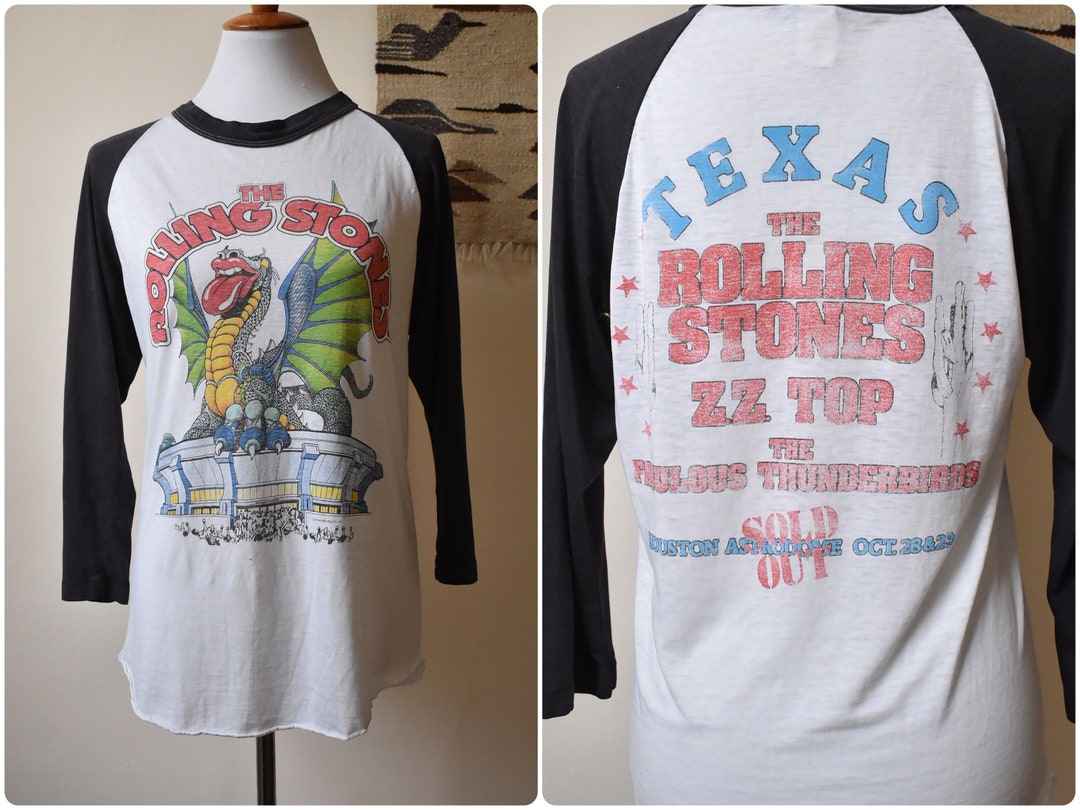 Vintage 70s 80s Rolling Stones ZZ Top Paper Thin Thrashed Tour Etsy