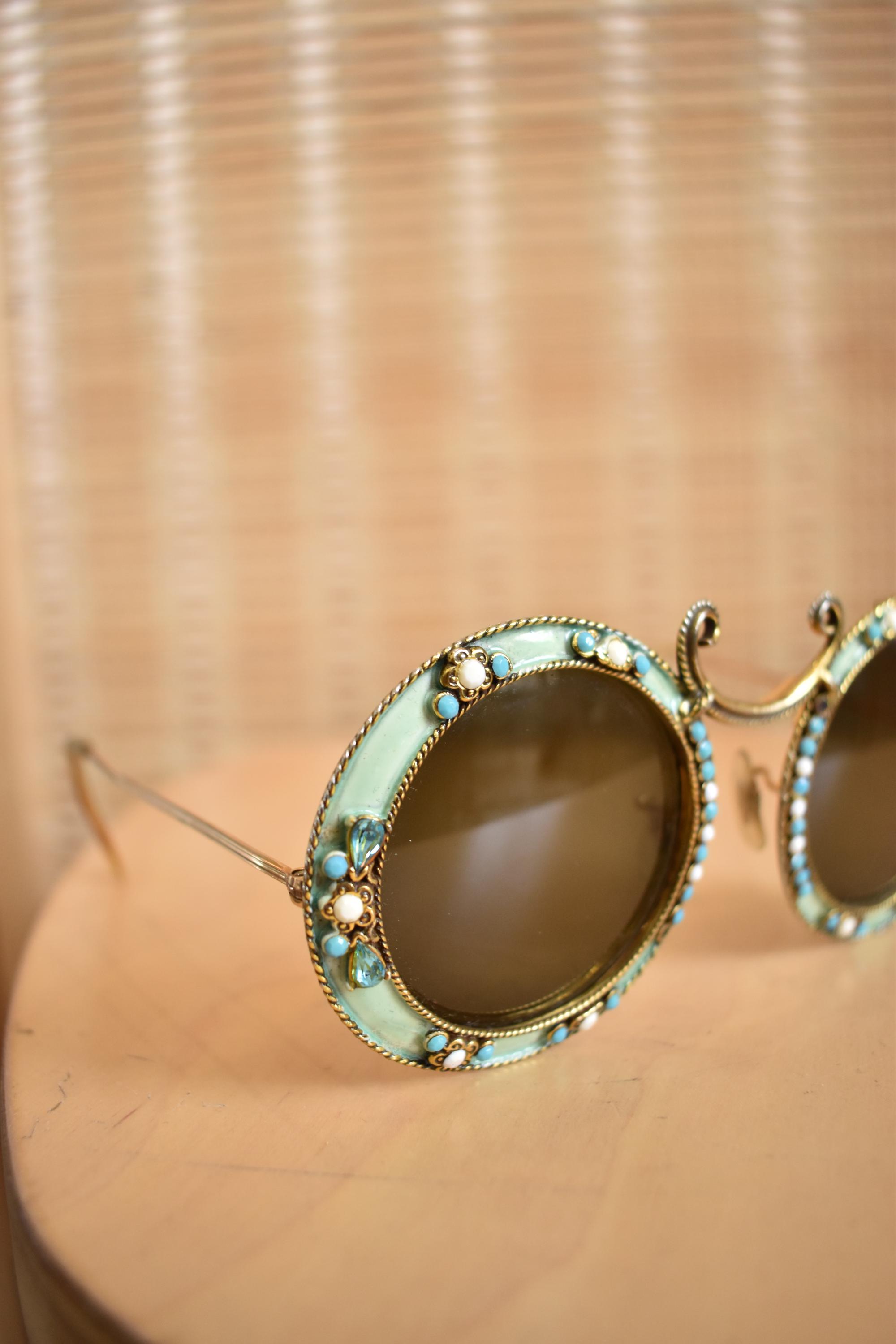 1960s Christian Dior 12K Gold Calypso Tura Gypsy Enamel  display picture 1