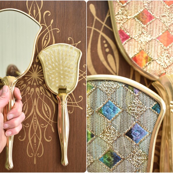 Mirror and Brush Set Etsy