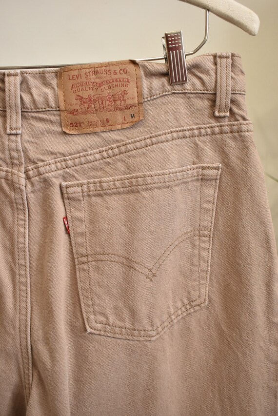 Vintage 90s Levi's Tan 521 Jeans Women // 1990s U… - image 7