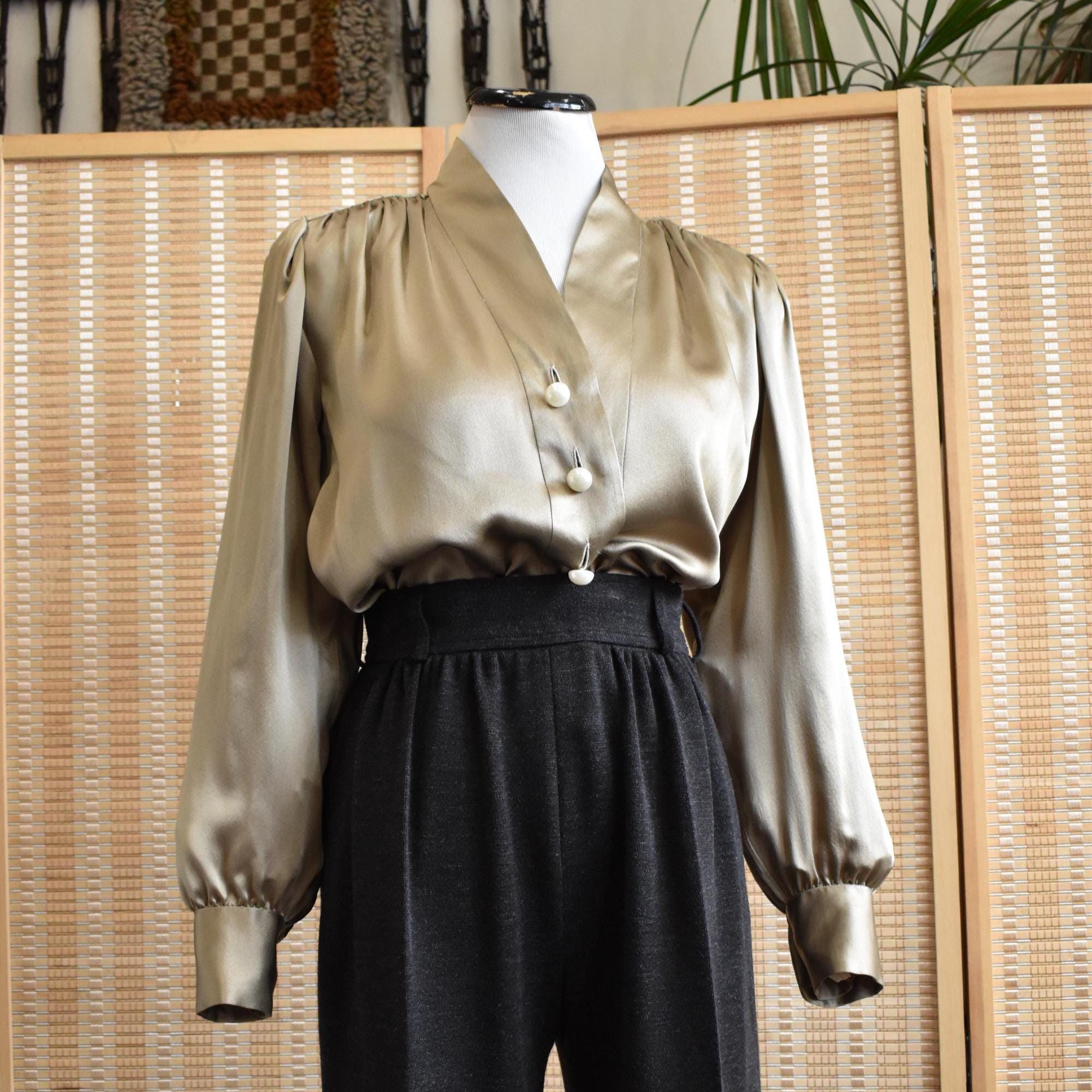 Celine Vintage Silk Blouse - Etsy Canada