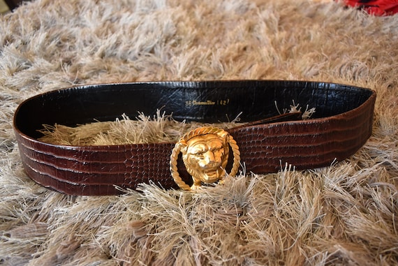 Medusa Head Leather Belt