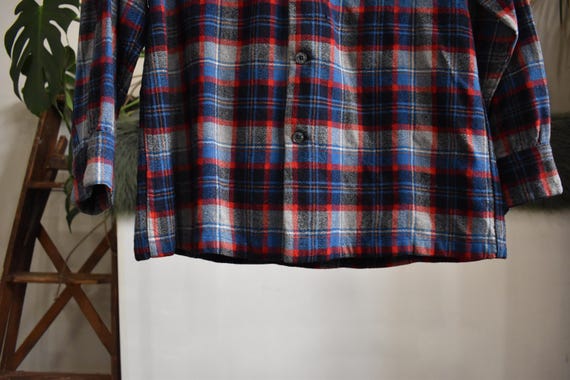 60s 70s Thrashed Loop Collar Pendleton Wool Board… - image 4