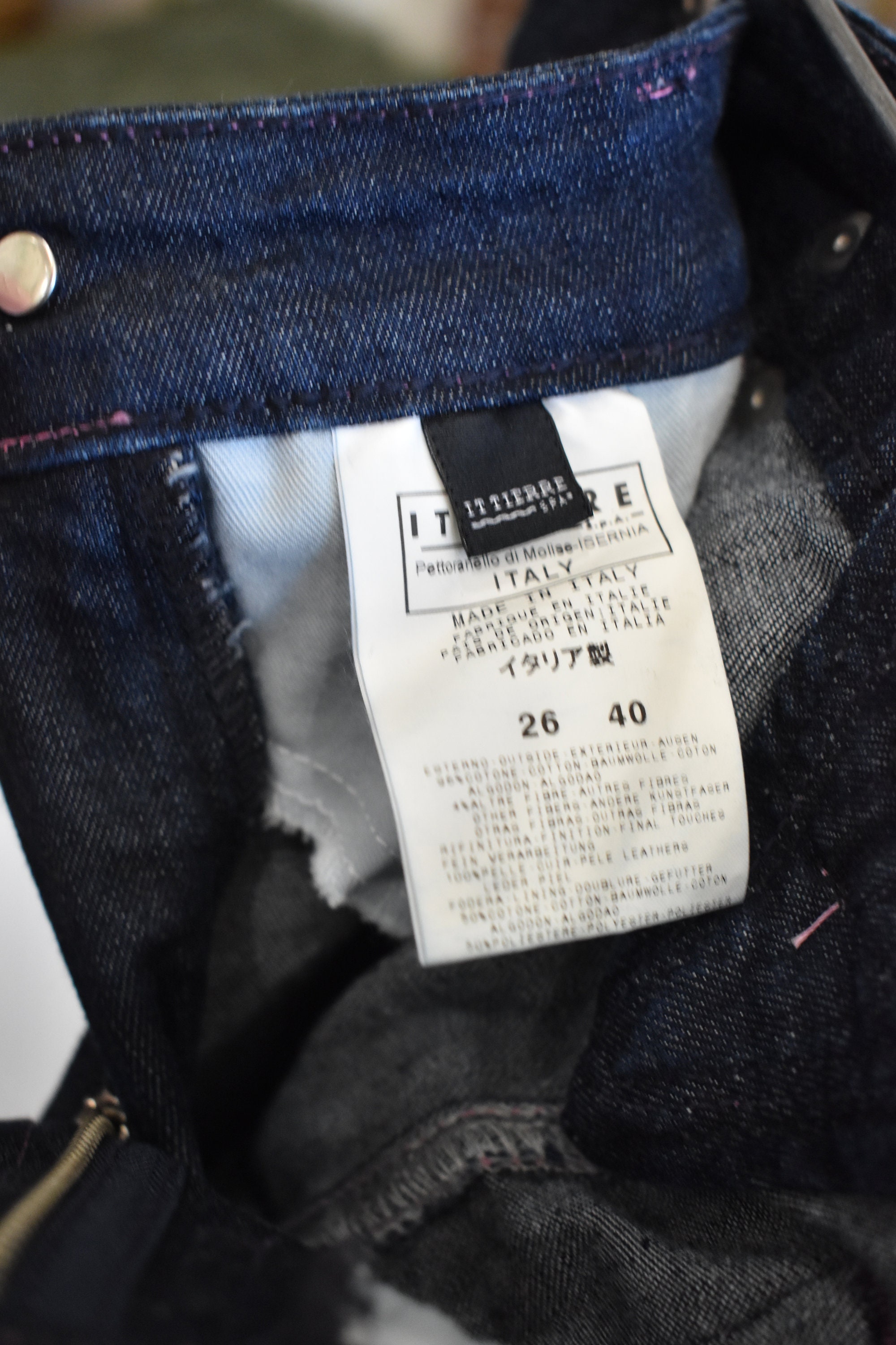 90s Dolce & Gabbana Buckle Back Flare Jeans NWT // Dark Wash Low 