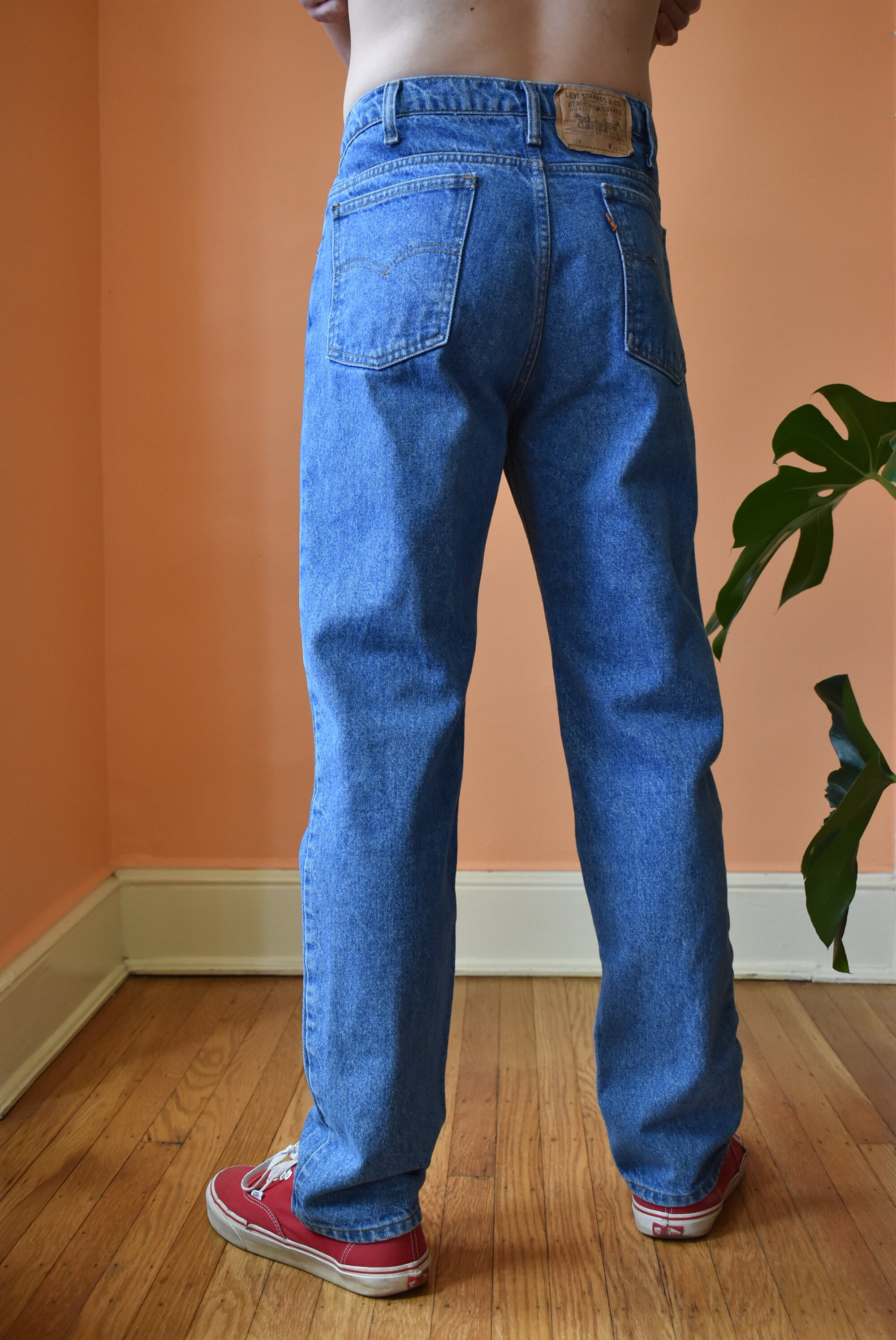 70s 80s LEVIS 509 Orange Tab Jeans Worn in Soft // 33 X 31 // - Etsy