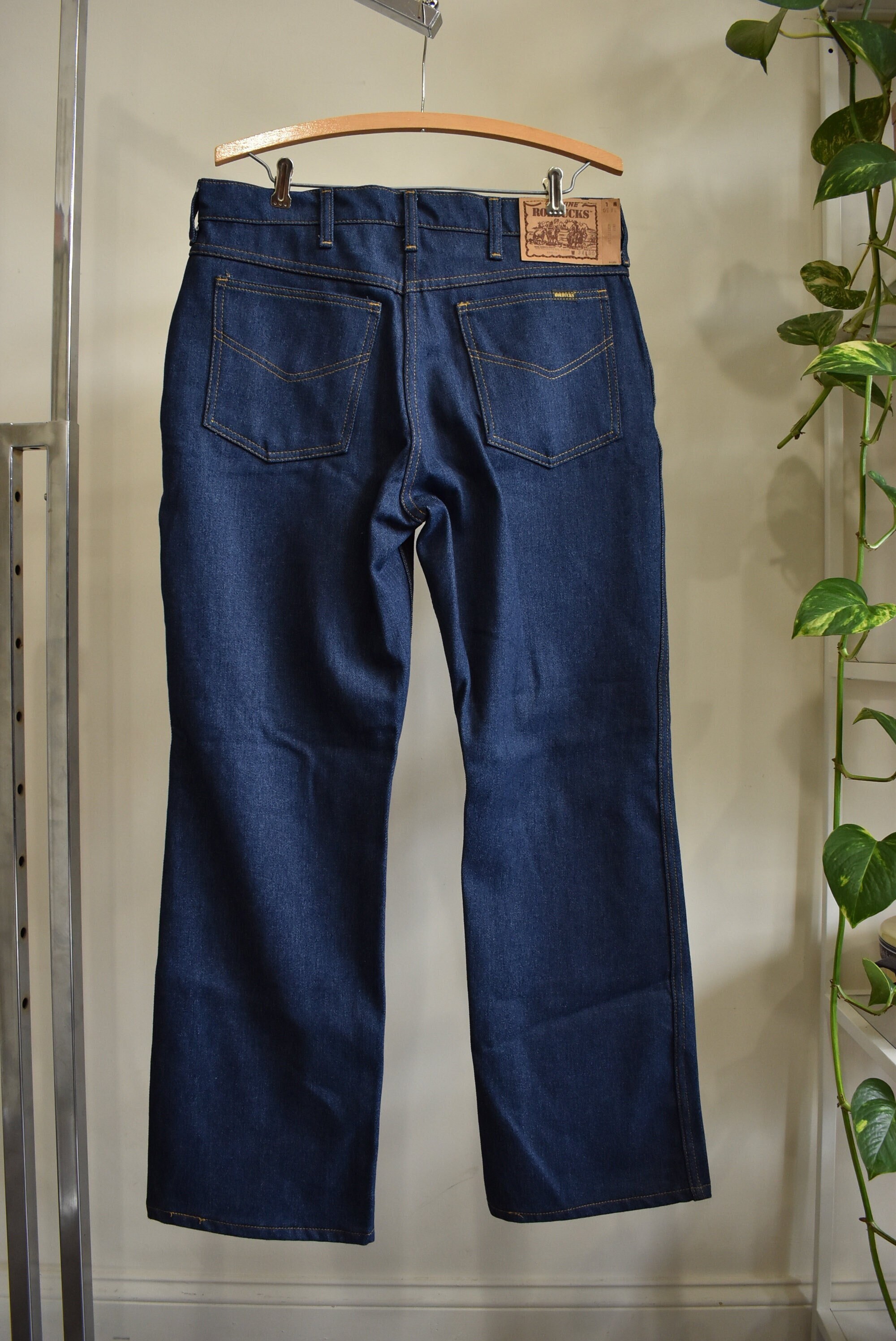 初売り 福袋 NWOT 1970s Vintage Roebucks Bootcut Leg Flared Wash Dark ジャケット・アウター