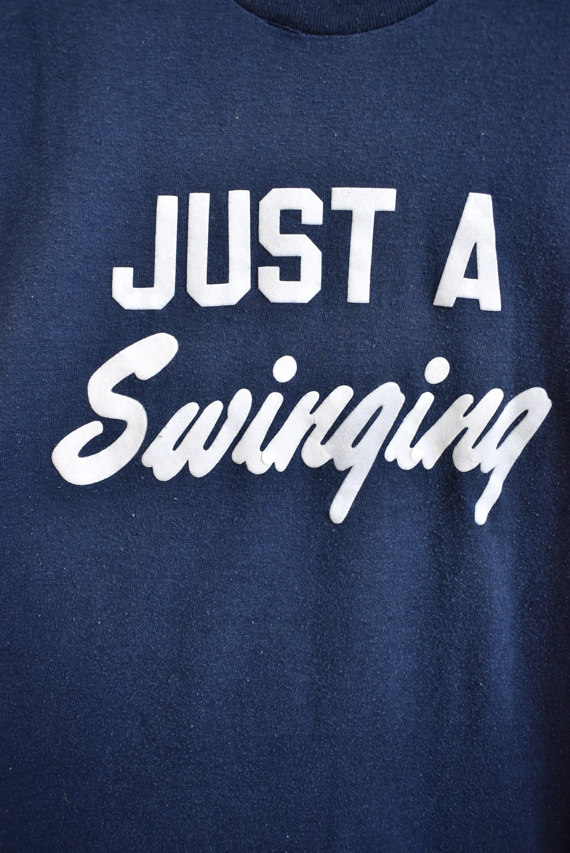 Vintage 70s Just a Swingin' Tee Shirt // Faded Worn 70s Etsy