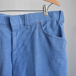 Vintage 1970s Deadstock Western Flare Jeans w Pearl Snap Pockets // 70s Cowboy Denim // New with Tags // 35 x 32