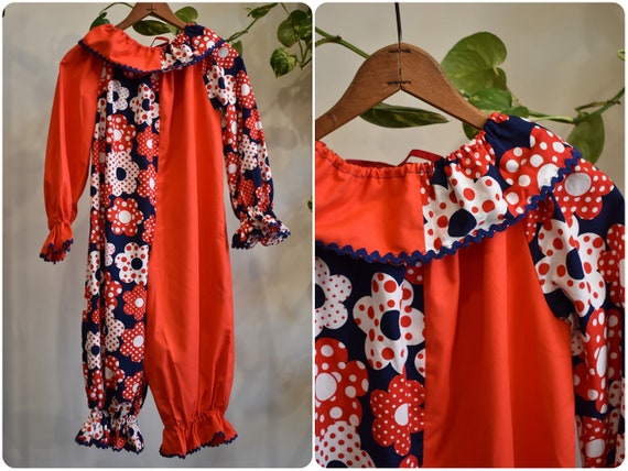 Vintage Retro Clown Costume w Neck Ruffle // Color