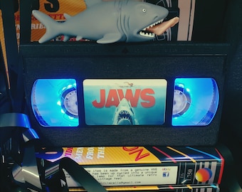 Retro VHS Lamp,Jaws  horror , Top Quality!Amazing Gift For Any Movie Fan,Man Cave Ideas! Stunning Collectible s1