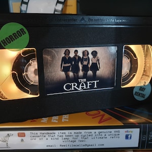 Retro VHS Lamp,The Craft,Night Light!Amazing Gift Idea For Any Movie Fan,Man cave  or Birthday gifts