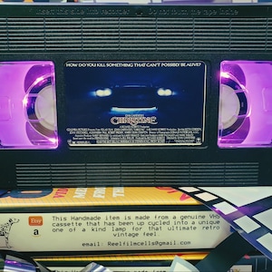 Christine VHS Lamp: Upcycled Retro Movie Decor