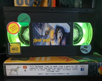 Retro VHS Lamp, Street Trash Horror , Top Quality Amazing Gift  For Any Movie Fan,Man Cave Ideas or Pick your own Movie