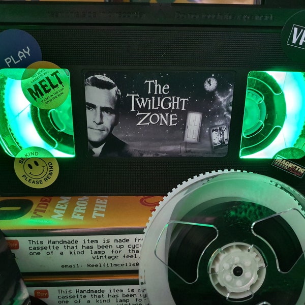 The Twilight Zone Classic VHS Tape Night Light table lamp stunning L@@k  Or pick any movie!