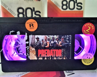 Predator Retro VHS Lamp With Airbrushed Artwork ,Top Quality!Amazing Gift For Any Movie Fan,Man Cave Ideas! Stunning