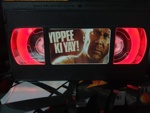 Retro VHS Lamp,Die Hard,Night Light Stunning Collectible, Top Quality!Amazing Gift Idea For Any Movie Fan,Man Cave Ideas!