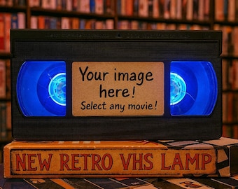 Handmade Retro VHS Lamp: Upcycled Movie Night Light