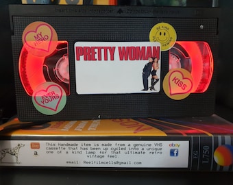 Retro VHS Lamp, Pretty Woman ,Top Quality Amazing Gift  For Any Movie Fan,Man Cave Ideas or Pick your own Movie