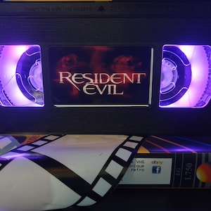Retro VHS Lamp,Resident Evil,Night Light!Amazing Gift Idea For Any Movie Fan,Man cave  or Birthday gifts