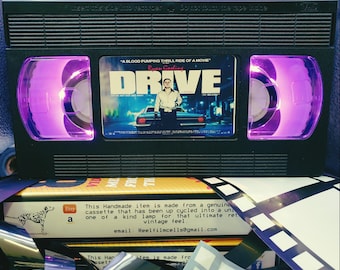 Retro VHS Lamp,Drive Ryan Gosling ,Night Light Stunning Collectible, Top Quality!Amazing Gift  For Any Movie Fan,Man Cave Ideas!