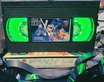 Retro VHS Lamp,Star wars Return of the Jedi .Night Light Stunning Collectible, Top Quality!Amazing Gift Idea For Any Movie Fan,Man Cave Idea