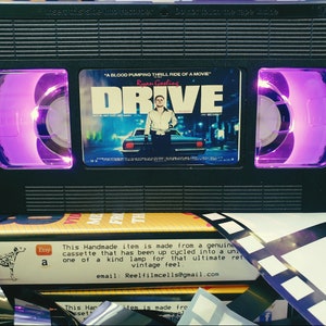Retro VHS Lamp,Drive Ryan Gosling ,Night Light Stunning Collectible, Top Quality!Amazing Gift  For Any Movie Fan,Man Cave Ideas!